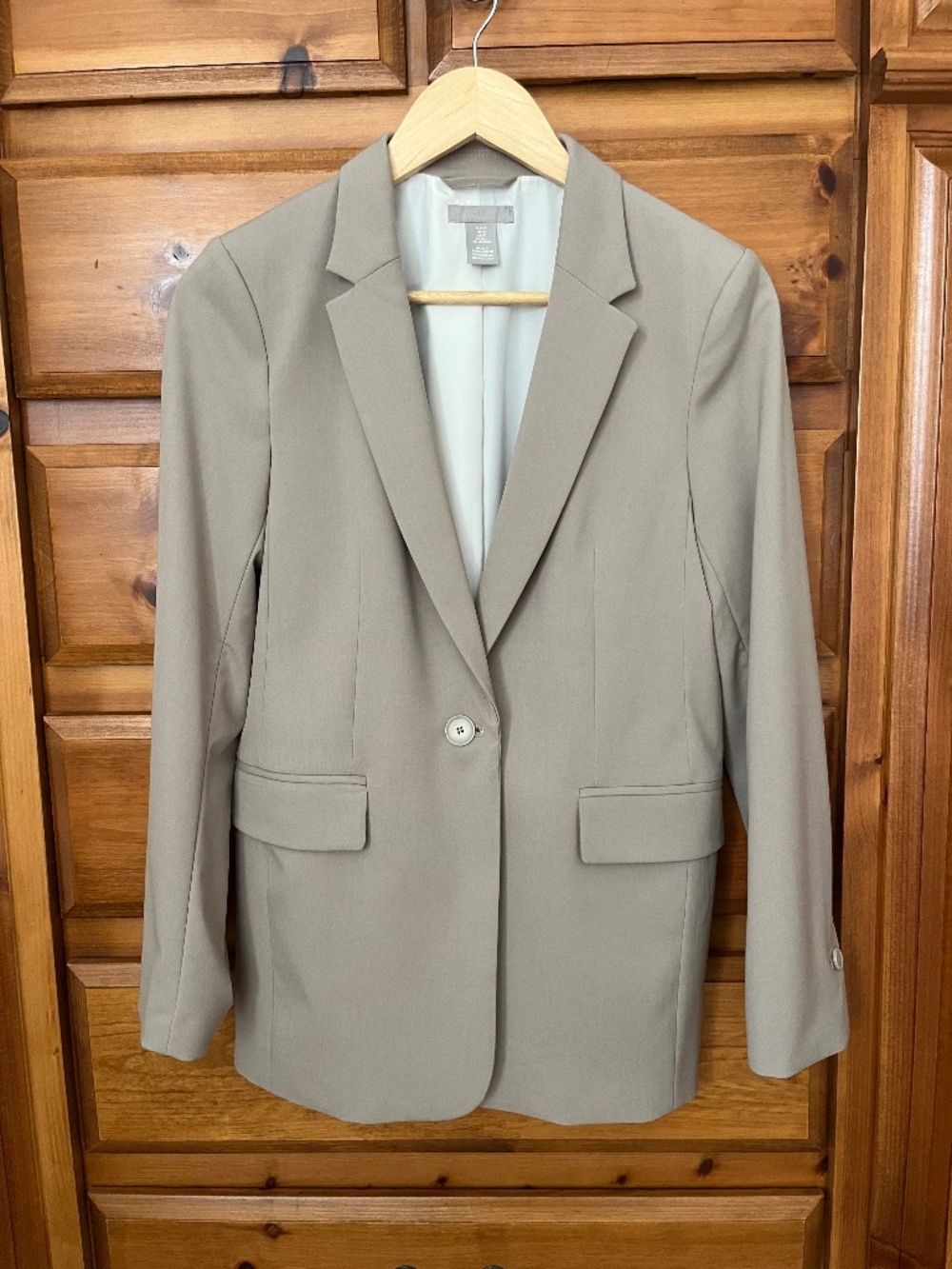 H&M Classic Blazer for Women Oversized Size XS Beige